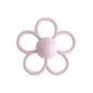 mushie Silicone Baby Daisy Rattle Teether Toy (Dusty Rose)