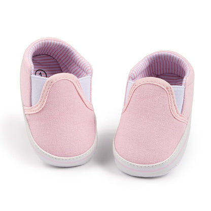 Morbido Infant Baby Boys Girls Canvas Sneaker Toddler Slip On Anti Skid Newborn First Walkers Candy Shoes for 0-18 Months