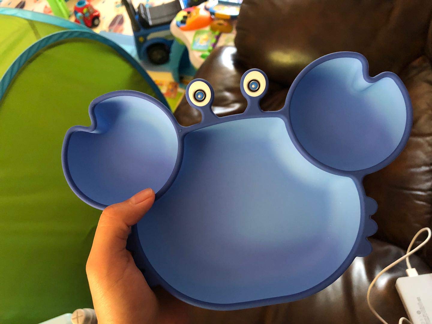 Silicone Suction Plate for Toddlers - Self Feeding Training Divided Plate Dish and Bowl for Baby and Toddler, Fits for Most Highchairs Trays, BPA Free Microwave Dishwasher Safe