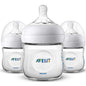 Philips AVENT Natural Baby Bottle, SCF010/37, Clear, 4 Ounce (Pack of 3)