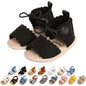 Ohwawadi Baby Boys Girls Sandals Soft Sole Summer Infant Wedding Dress Flat Shoes Beach Sandal Newborn Crib Shoes First Walkers