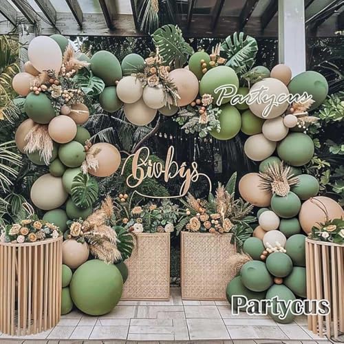 Pink Blue Green Balloon Garland Double Stuffed Dusty Light Green Baby Blue Blush Mauve Latex Pastel Balloon Arch Kit for Boho Baby Shower Gender Reveal Bear Birthday Floral Party Decoration