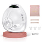 Double Electric Breast Pump Strong Suction, Portable Breast Pump Electric Breastfeeding Pump, Rechargeable Milk Pump with 4 Modes & 9 Levels, Low Noise, Anti-Backflow & LED Display, 24mm Flange, Pink