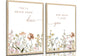 libitea 2 Pcs Wildflower Nursery Wall Art Flower Botanical Sentence Poster Painting Picture Wall Decor Boho Girl Nurseries PrintArtwork for Nursery Baby Room Living Room Bedroom Home Decoration