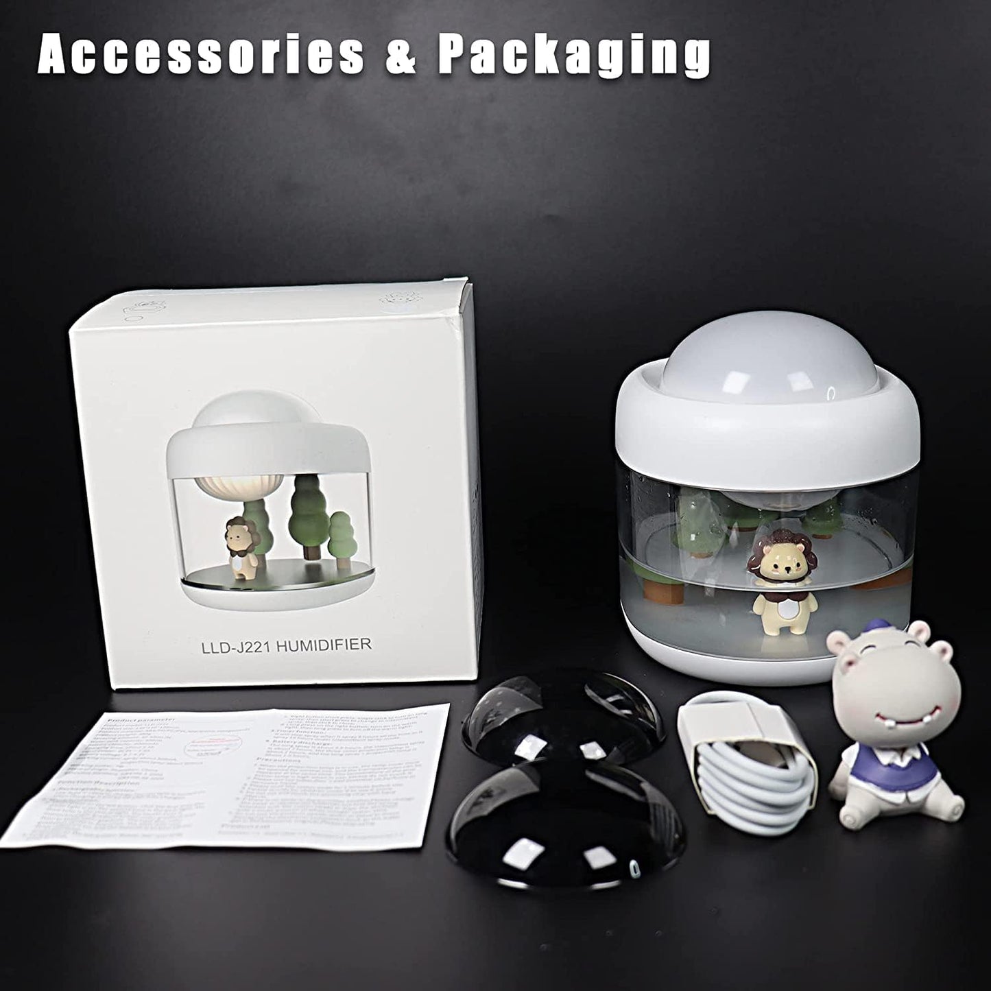 Baby Cool Mist Humidifiers for Bedroom Quiet - 16.91 OZ Small Humidifiers for Home with Night Light & Star Projector for Kids, Babies, Girls