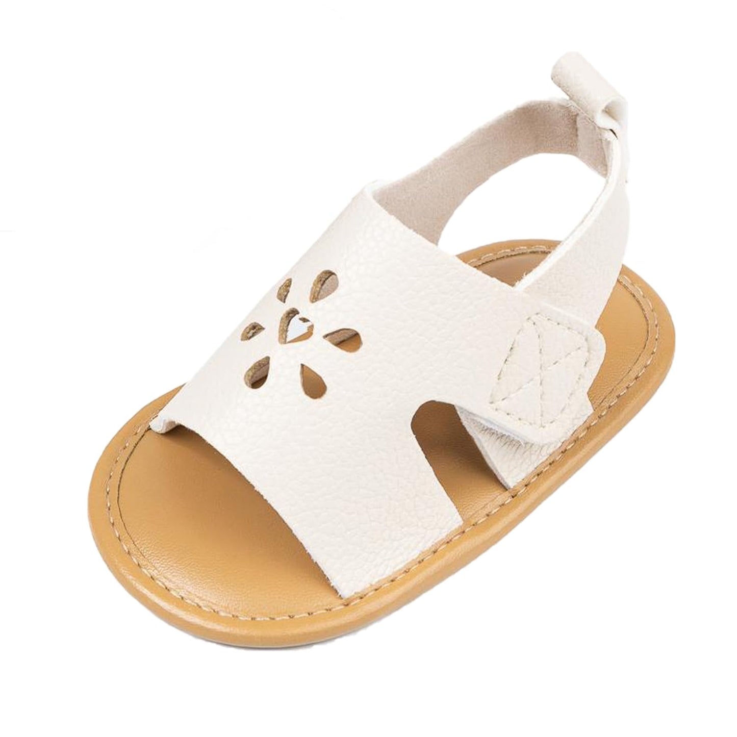 Sawimlgy Baby Girls Boys Sandals Summer Flowers Shoe Rubber Sole PU Leather Mesh Infant Toddler First Walkers Princess Dress Outdoor Shoes