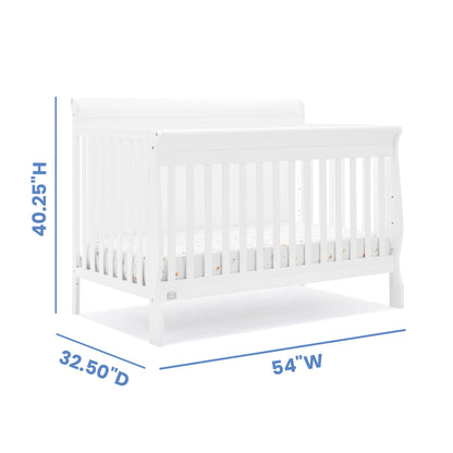Delta Children Simmons Kids Carter 6-in-1 Convertible Crib - Greenguard Gold Certified, Black Ebony