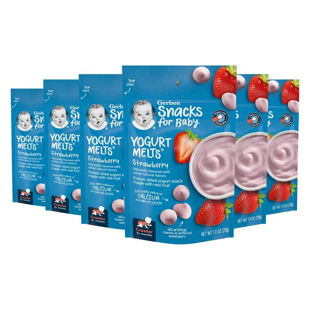 Gerber Baby Snacks Yogurt Melts, Strawberry, 1 Ounce (Pack of 7)