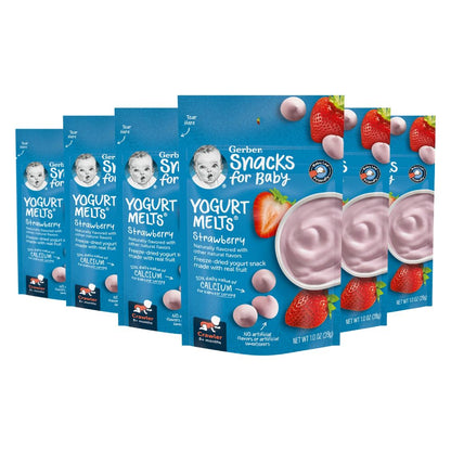 Gerber Baby Snacks Yogurt Melts, Strawberry, 1 Ounce (Pack of 7)