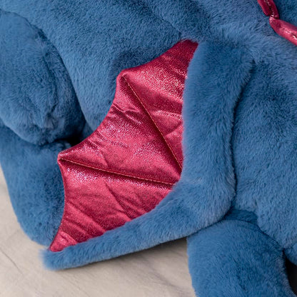 43.3Inches 7Lbs Blue Weighted Dragon Stuffed Animal, Large Blue Weighted Dragon Plush Toy for Kids and Adults(2025 Update Version)