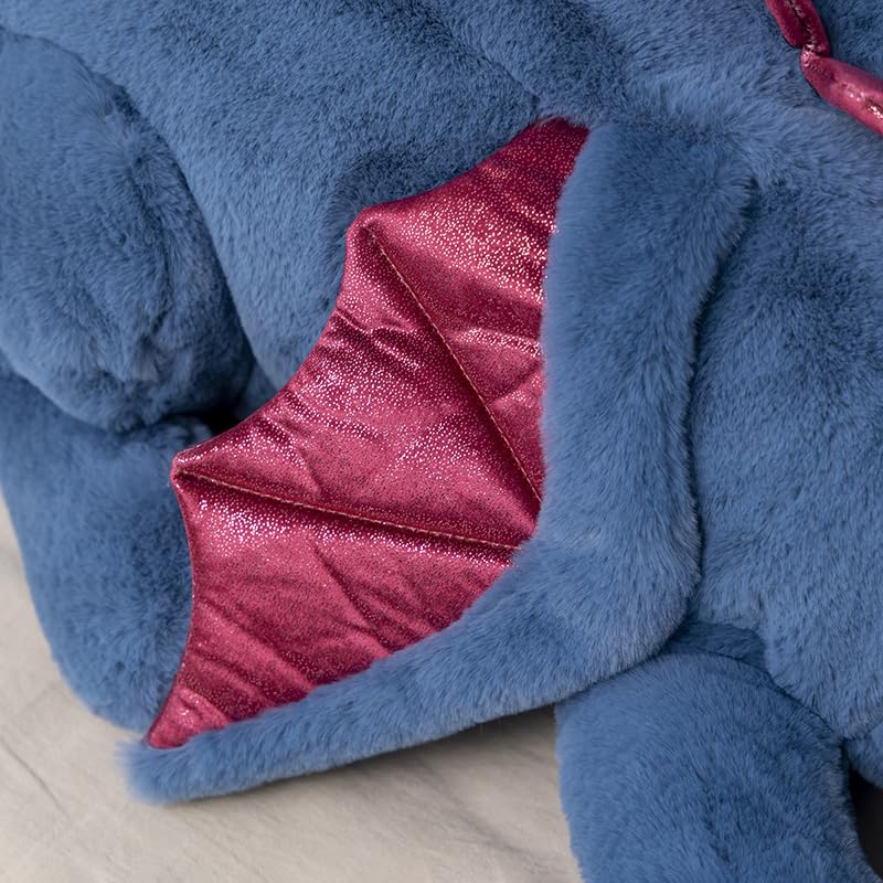 43.3Inches 7Lbs Blue Weighted Dragon Stuffed Animal, Large Blue Weighted Dragon Plush Toy for Kids and Adults(2025 Update Version)