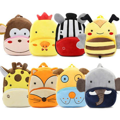 Ladyzone Toddler Backpack Zoo Animals Backpacks Cute Plush Bag Cartoon 10" Preschool Book Bag For 2+ Years Girls Boys