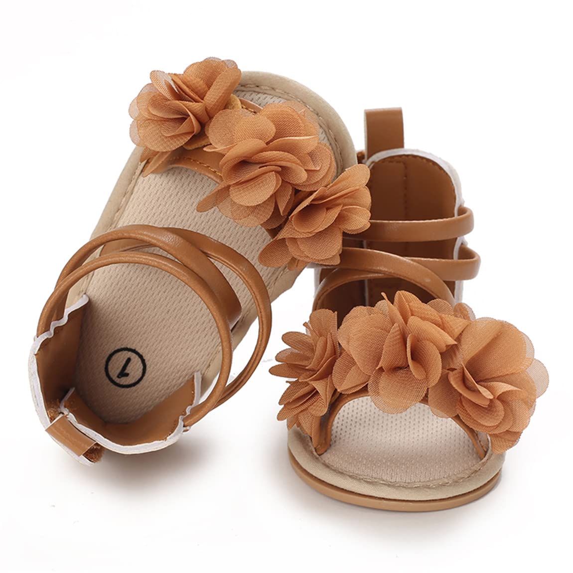 COSANKIM Baby Girl Sandals Rubber Sole Summer Outdoor Infant First Walker Crib Dress Shoes Baby Sandals