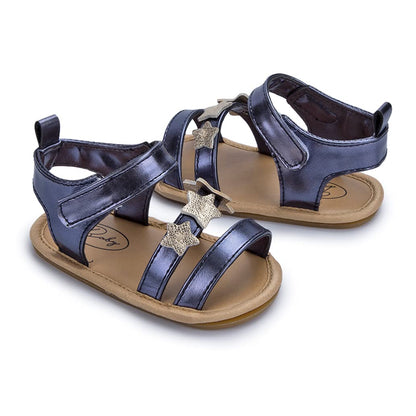 GAISUMMI Baby Girls Sandals Summer Bowknot Infant Crib Shoes Toddler Pu Leather Soft Rubber Sole First Walkers
