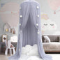 Bed Canopy for Girls - Princess Bed Canopy Mosquito Net Nursery Play Room Decor Dome Premium Yarn Netting Curtains Baby Game Dream Castle, Pink