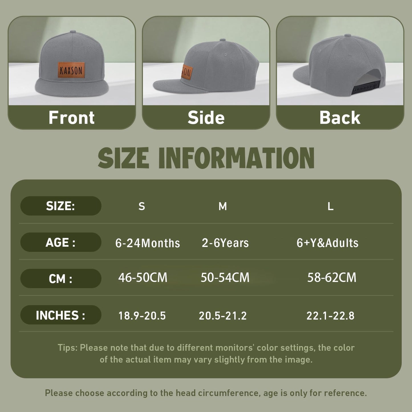 Personalized Baby Baseball Cap Toddler Baseball Hat for Boys & Girls - Infant Sun Hat