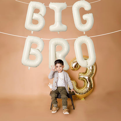 40 Inch Beige OH BABY Balloon for Baby Shower, Large Cream White Oh Baby Balloons Letters with Ribbon, Neutral Ivory Alphabet Oh Baby Balloon Banner Sign for Gender Reveal Backdrop Party Decorations