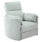Pemberly Row Contemporary Fabric Swivel Glider Recliner in Ivory