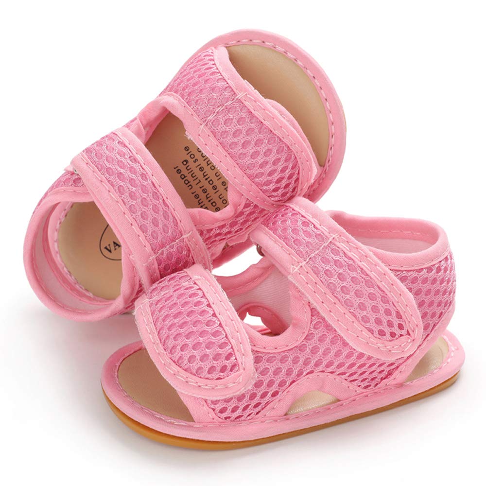 SOFMUO Baby Girls Boys Sparkly Bowknot Sandals Premium Soft Anti-Slip Rubber Sole Infant Summer Outdoor Shoes Toddler First Walkers