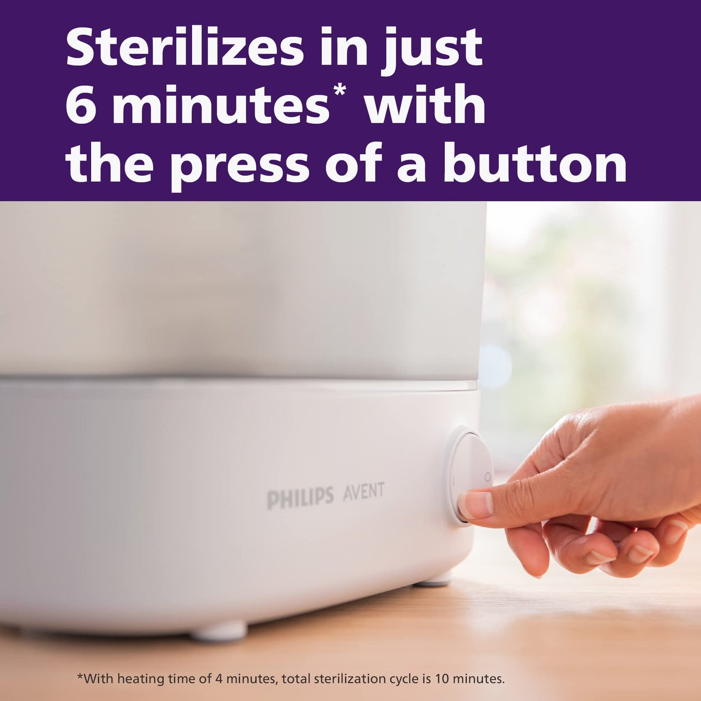Philips Avent Baby Bottle Sterilizer and Dryer Premium, Removes 99,9% of Bacteria, Chemicals Free, Capacity 6 Bottles/Teats/Accessories, Modular Space Saving Design, Model SCF293