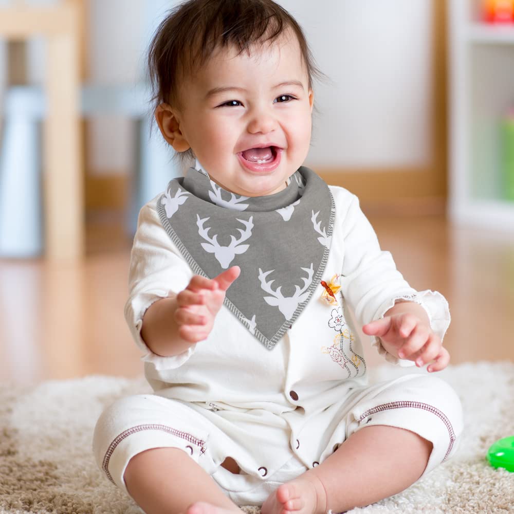 Yoofoss Baby Bibs 8 Pack Baby Bandana Drool Bibs Soft and Breathable for Boys and Girls