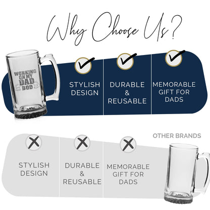 Your Dream Party Shop Daddy's Sippy Cup Beer Glass - 16oz Funny Beer Mug for New Dads - Gifts for Dad
