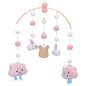 Baby Crib Mobile - Cloud Mobile for Crib, Felt Cloud Nursery, Baby Bassinet Mobile - Shower Set for Infant Bedroom Hanging Decoration (Pink)