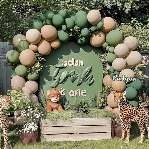 Pink Blue Green Balloon Garland Double Stuffed Dusty Light Green Baby Blue Blush Mauve Latex Pastel Balloon Arch Kit for Boho Baby Shower Gender Reveal Bear Birthday Floral Party Decoration