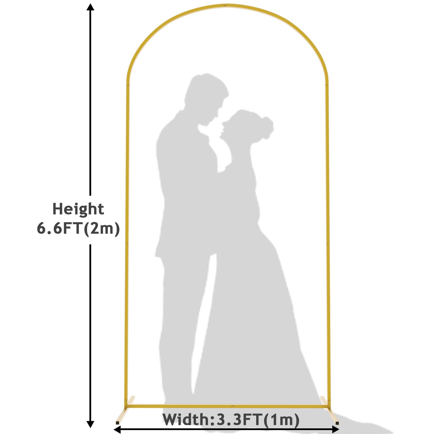 Wokceer 7.2 FT Wedding Arch Backdrop Stand, Gold Metal Arch Backdrop Stand for Wedding Ceremony Birthday Party Bridal Baby Shower Photo Booth Garden Floral Balloon Arches Decoration