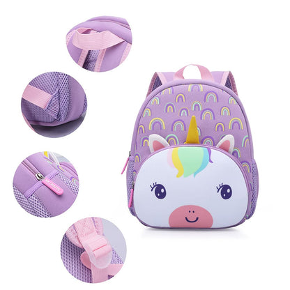 KK CRAFTS Preschool Backpack Toddler Neoprene Animal Schoolbag Lunch backpack for Kids Boys Girls(Dinosaur)