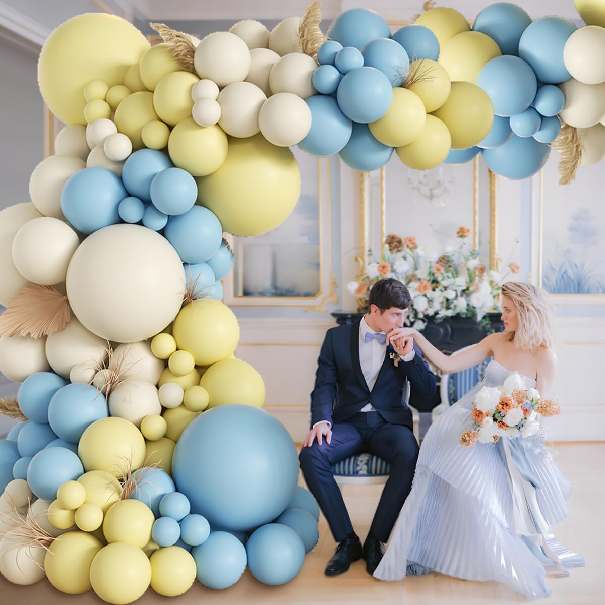 155Pcs Sage Green White Gold Balloon Garland Arch Kit with Gold Confetti Balloons for Graduation Baby Shower Decor Happy Birthday Party Wedding Jungle Decorations