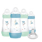 MAM 9oz Easy Start Anti-Colic Baby Bottles, Medium Flow, Breastfeeding-Like Silicone Nipple Bottle, Reduces Colic, Gas, & Reflux, Easy-to-Clean, BPA-Free, Colors May Vary