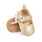 Meckior Infant Baby Girls Soft Sole Bowknot Princess Wedding Dress Mary Jane Flats Prewalker Newborn Light Baby Sneaker Shoes