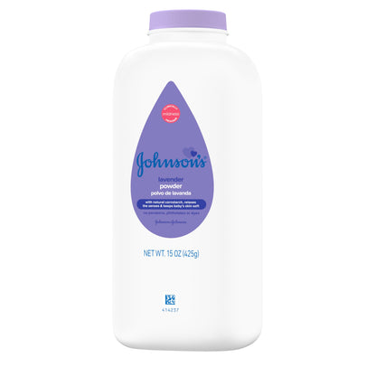Johnson's Baby Powder, Naturally Derived Cornstarch with Aloe & Vitamin E for Delicate Skin, Hypoallergenic and Free of Parabens, Phthalates, and Dyes for Gentle Baby Skin Care, 15 oz