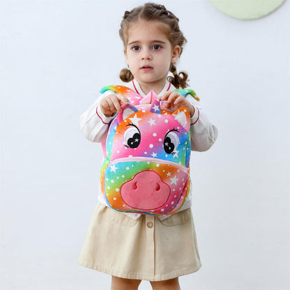 Cute Plush Toddler Backpacks Mini Brown Owl Backpack for Kids Real Littles Backpack for Boy Girl