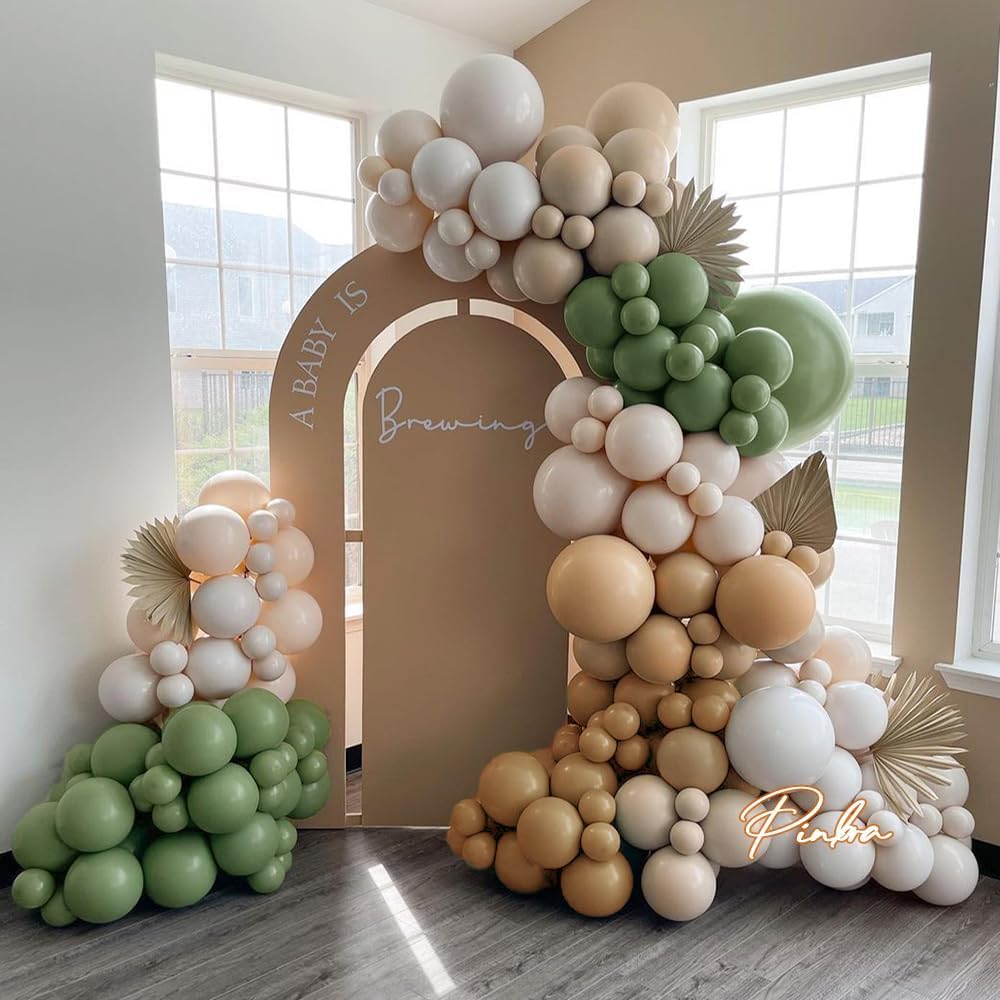 Double Stuffed Nude Balloon Garalnd Blush Beige Balloons Cream Brown Balloon Arch Kit Different Sizes Ivory Latex Balloons For Neutral Baby Shower Gender Reveal Birthday Boho Party Decorations