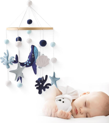 EERKEOD Baby Crib Mobile Bear Nursery Mobile for Boys Girls Teddy Velvet Mobile Nursery Decor for Infant Bedroom Hanging Baby Mobile for Bassinet Newborn Baby Gift（Brown Bear）