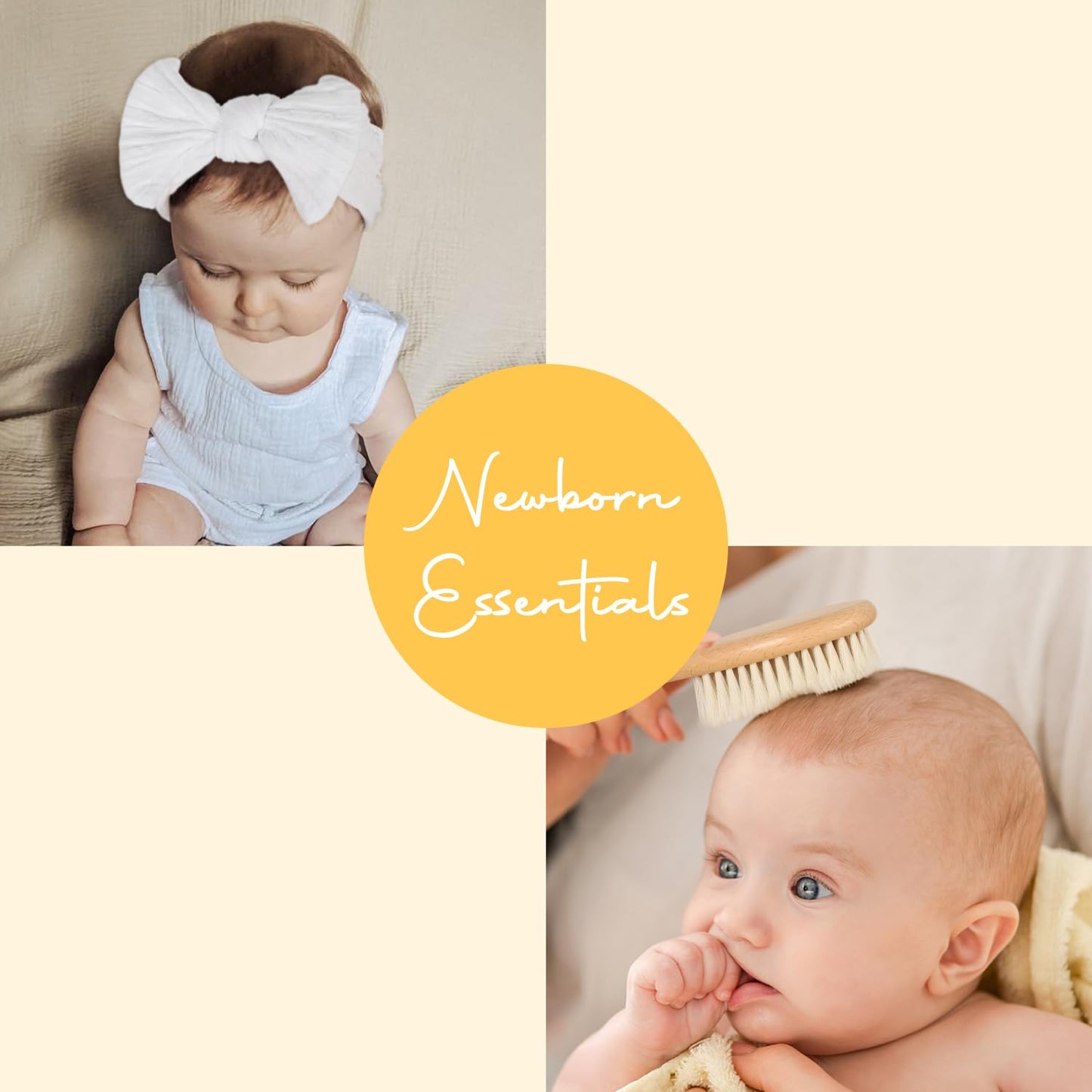 Baby Gift Set for Newborn, Baby Shower Gifts, Wooden Baby Gift Basket Essentials Includes Infant Swaddle Blanket Onesies Rattle Toy Hair Bursh, New Born Baby Christmas Gifts for Girls Boys