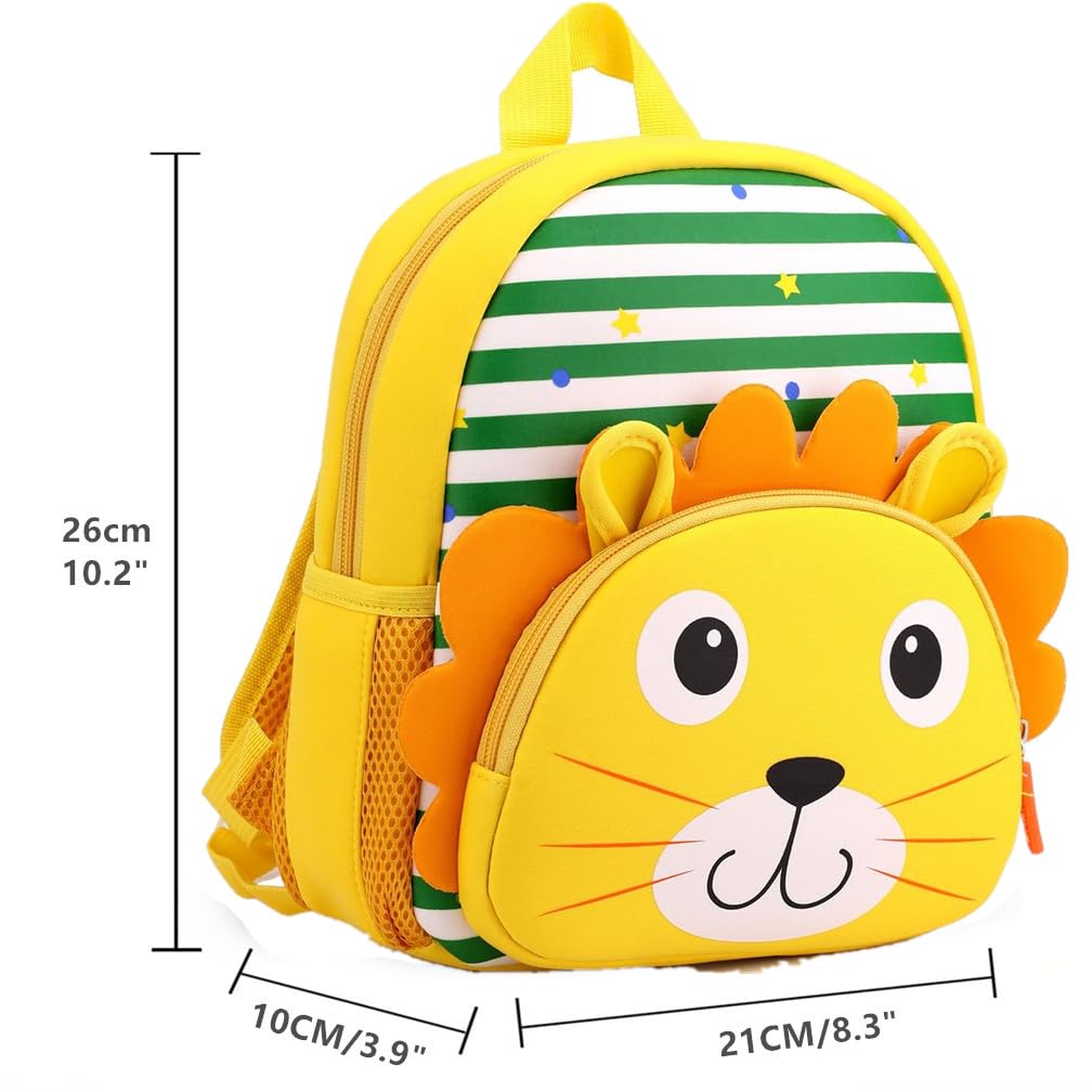 Toddler Backpack Neoprene Zoo Kids Casual Backpack Water Resistance Kindergarten Preschool Bags for Little Boys Girls (Giraffe)