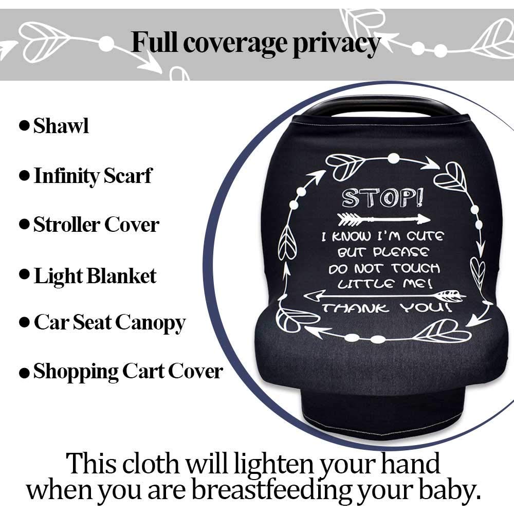 Nursing Cover Breastfeeding, Multi-use Baby CarSeat Cover Girls, Infant Stroller Car Seat Cover, Stretchy Carseat Canopy, Soft Breathable, Peony
