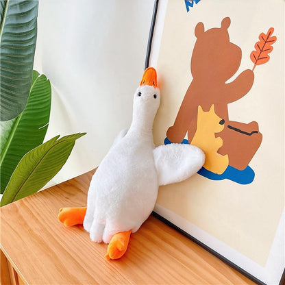 Giant White Goose Plush-75 Inch, Very Huge Body Fat Goose Stuffed Animal, 6 Foot Duck Plush Toys Hugging Pillow Gifts for Everyone (75 in)