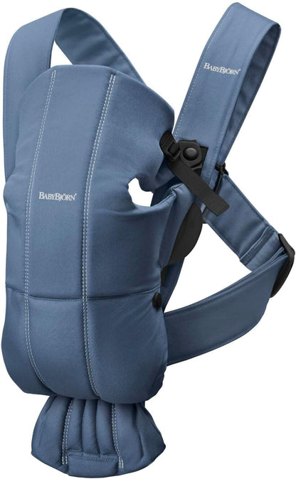 BabyBjörn Baby Carrier Mini, 3D Jersey, Light Beige | Newborn Carrier (7-25 lbs), Ergonomic, Easy-to-Use