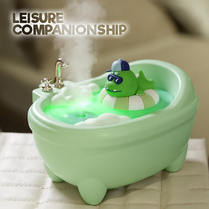 Cute Humidifier for Bedroom,Top Fill 0.34L Desk Mini Humidifier Aroma Diffuser,Cool Mist,20db Quiet,Easy Clean,Colorful Light, Auto Shut off,Small Humidifier for Baby Room,Plants,Home,Office (Purple)