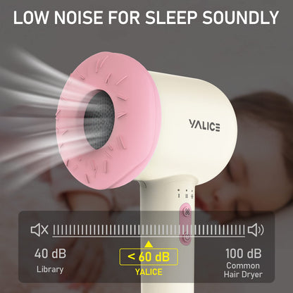 Cordless Baby Hair Dryer for Infant, Low Heat Gentle Air Rechargeable Small Hair Blow Dryer for Baby Butt Skin with 3 Speed Settings, 0-3 Years Using (Khaki)
