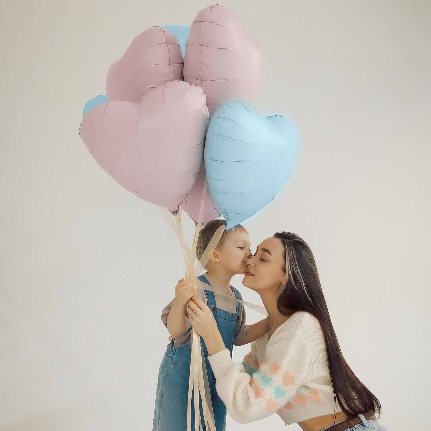 Sage Green Gold Heart Balloons,12Pcs Light Gold Heart Shaped Foil Balloons,18Inch Cream White Helium Mylar Balloon for Baby Shower Birthday Anniversary Wedding Party Decorations