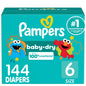 Pampers Diapers - Baby Dry - Size 1, 44 Count, Absorbent Disposable Infant Diaper (Packaging May Vary)