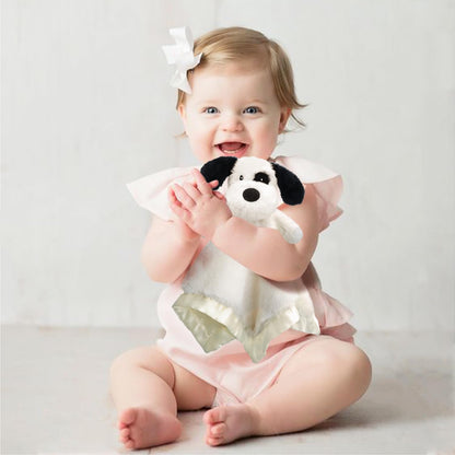 Bear Security Blanket Soft Baby Lovey Fluffy Blanket Unisex Lovie Snuggle Toy Baby Bear Stuffed Gift for Newborn, Boys and Girls, 13.5 Inch