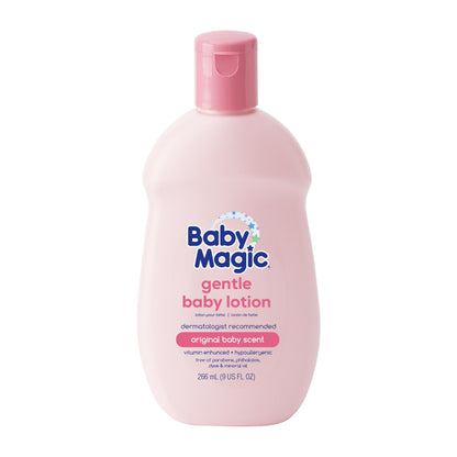 Baby Magic Gentle Baby Lotion 9oz Vitamins & Aloe Free of Parabens, Phthalates, Sulfates and Dyes, Camellia Oil & Marshmallow Root, 9oz (Pack of 1)