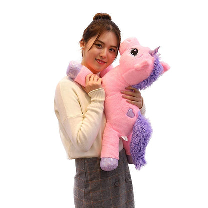 43" Giant Unicorn Stuffed Animal, Unicorn Plush Pillow Toys Big Plushy Fluffy, Gift for Girls Kids Boys Girlfriend, White & Purple
