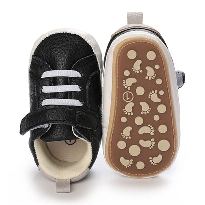 E-FAK Baby Shoes Boys Girls Infant Sneakers Non-Slip Rubber Sole Toddler Crib First Walker Shoes